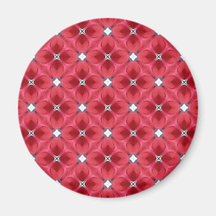 Red Rose Diamond Geometric Pattern Magnet
