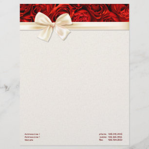 Red Rose Elegance 2 - Customize Letterhead