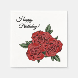 Red Rose Elegance Napkin