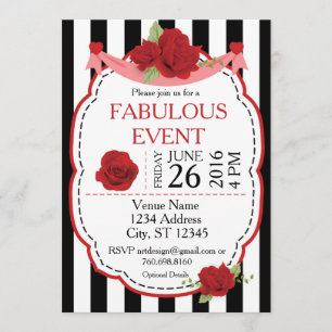Red Rose Event Invitation