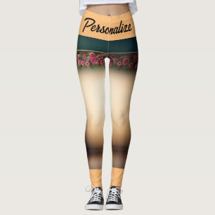 Red Rose Flavours Black Orange Special  Leggings