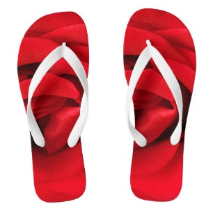 Red Rose Flip Flops