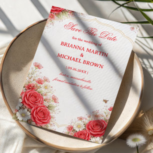 Red Rose Floral Announcement