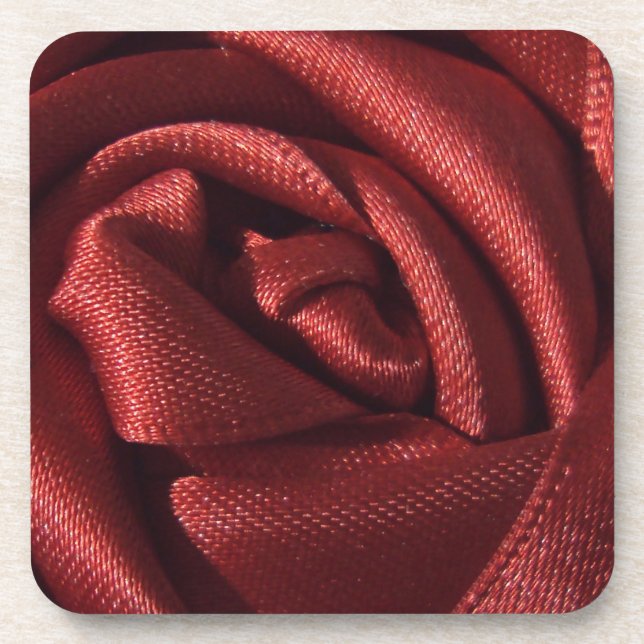 Red Rose Floral Coaster (Front)