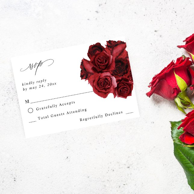 Red Rose Floral no Meal RSVP (Creator Uploaded)