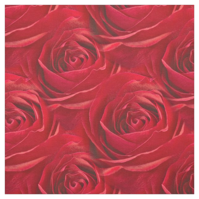 Red Rose Floral Photography - Abstract Pattern Fabric (Swatch)