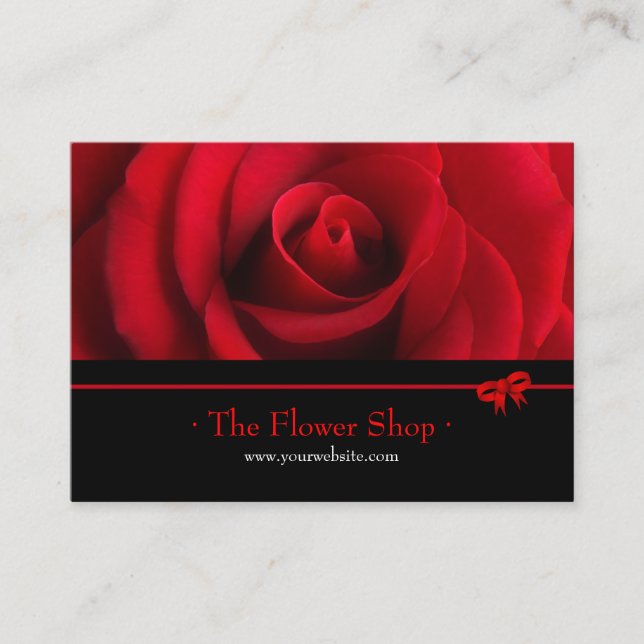 Red Rose Florist business card (Front)