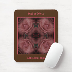 Red Rose Flower Abstract Vintage Personalized  Mouse Pad