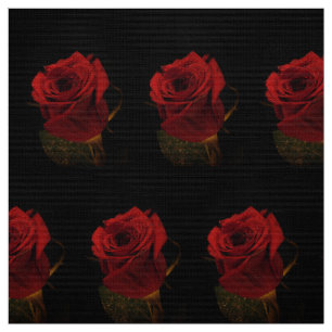 Red rose flower fabric