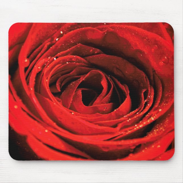 Red Rose Flower Love Valentines Mouse Pad (Front)