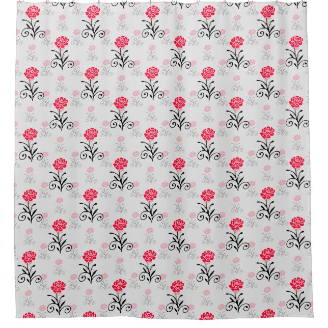 Red Rose Flower Stalk Pattern Design  (Front)