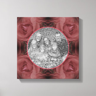 Red Rose Flower Vintage Create Your Own Photo Canvas Print