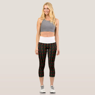 Red Rose Flower Yoga Pants Leggings