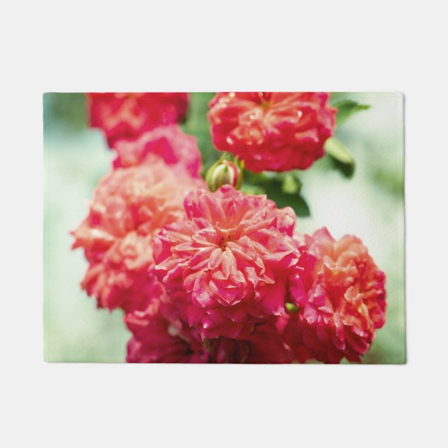 Red rose flowers doormat (Front)