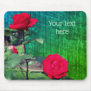 Red Rose Flowers Personalized Mouse Pad