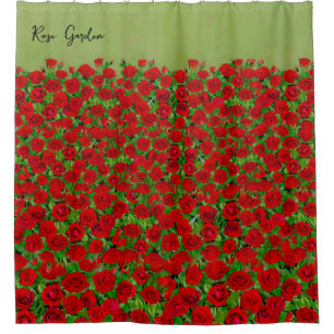 Red Rose Garden Field Vibrant Floral