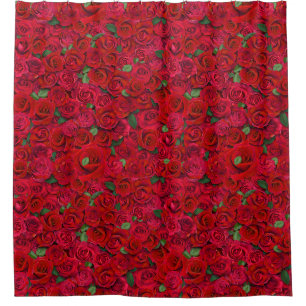 Red Rose Garden Floral Seamless Romantic Pattern