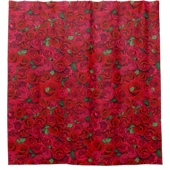 Red Rose Garden Floral Seamless Romantic Pattern (Front)