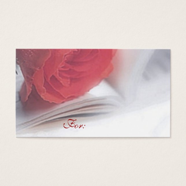 Red Rose Gift Tag (Front)