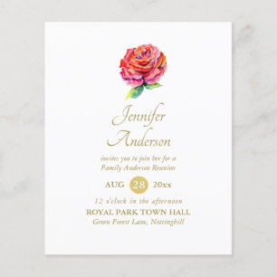 Red Rose Gold FAMILY REUNION Class Friends