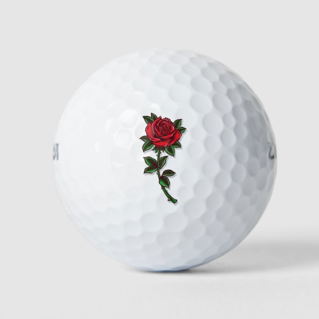 Red Rose Golf Balls (Front)