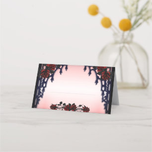 Red Rose Gothic Place Card