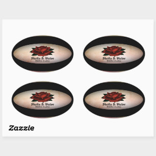Red Rose Gothic Wedding Personal peach  Stickers