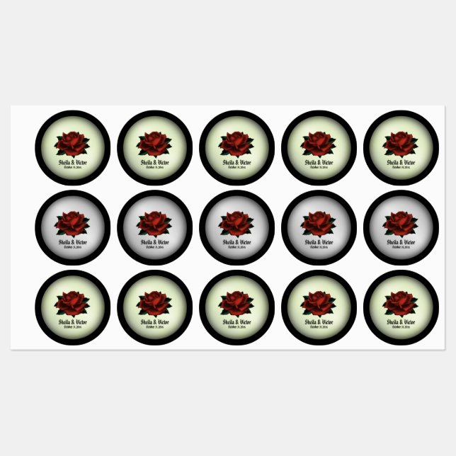 Red Rose Gothic Wedding  Personalized   (Sheet)