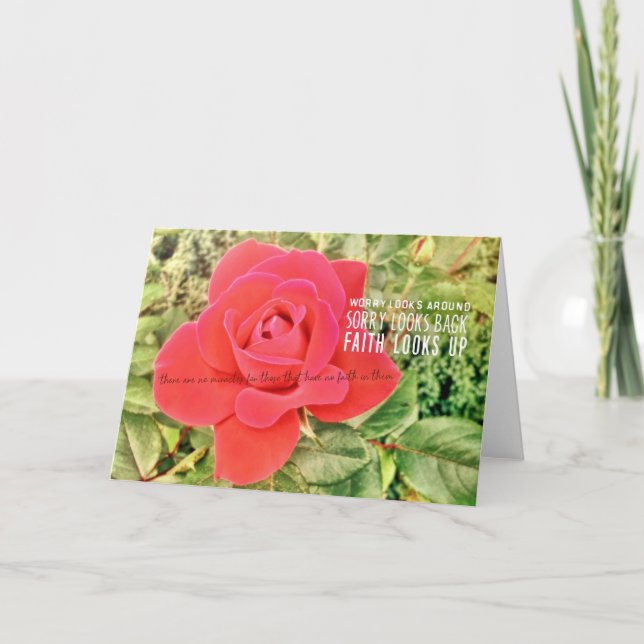RED ROSE Greeting Card (Front)