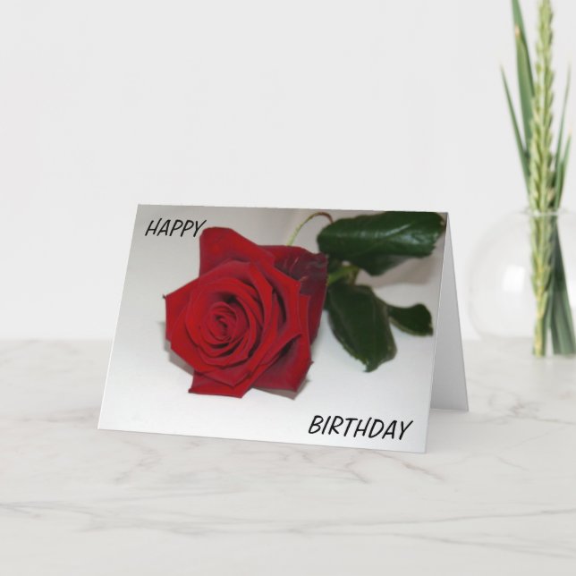 RED ROSE GREETING CARD (Front)
