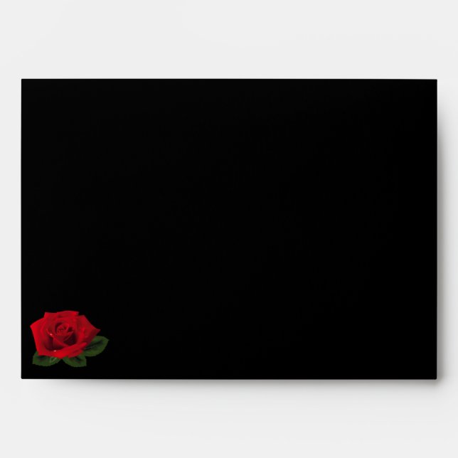 Red Rose Greeting Card Envelope (Front)