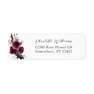 Red Rose Halloween chauves-souris Adresse de retou