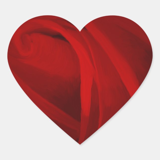 Red Rose Heart Sticker (Front)
