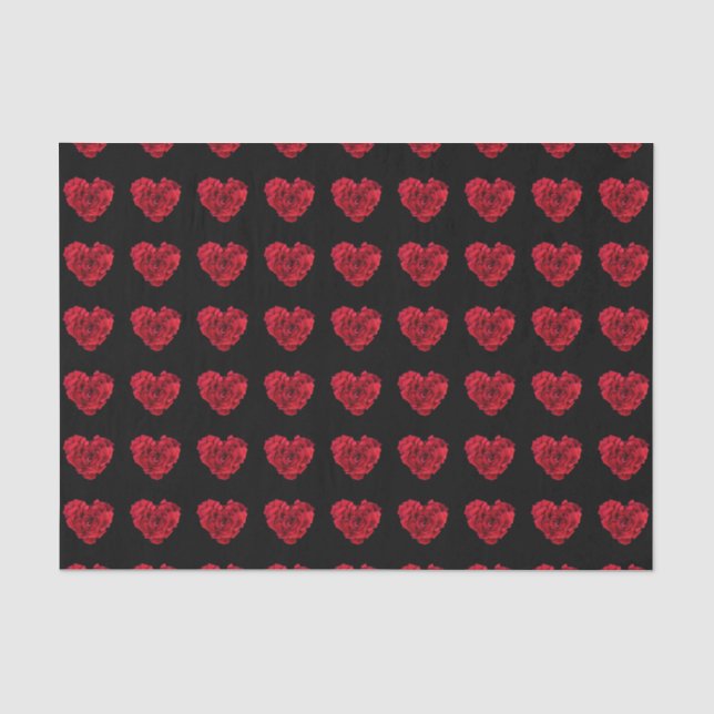 Red Rose Heart Tissue Paper (Front)