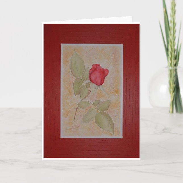 Red Rose Holiday Card (Front)