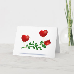 Red rose holiday card