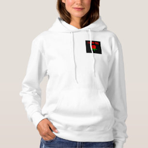 Red Rose I Love You Women's White Zip Hoodie