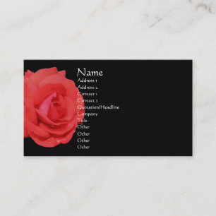Red Rose In Bloom Flower Business Card