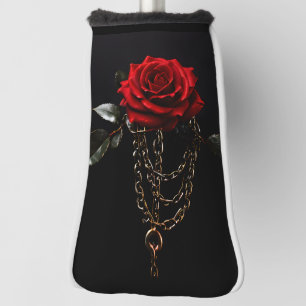 Red Rose in Chains Golf Head Cover