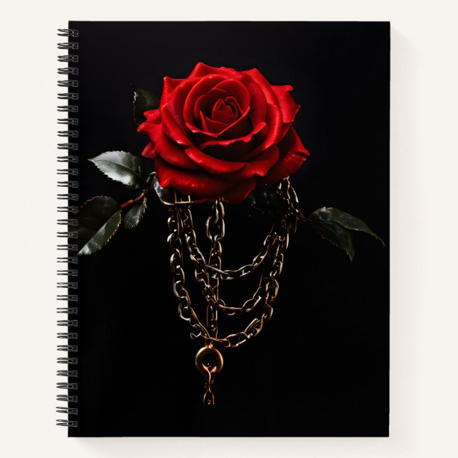 Red Rose in Chains Notebook (Front)