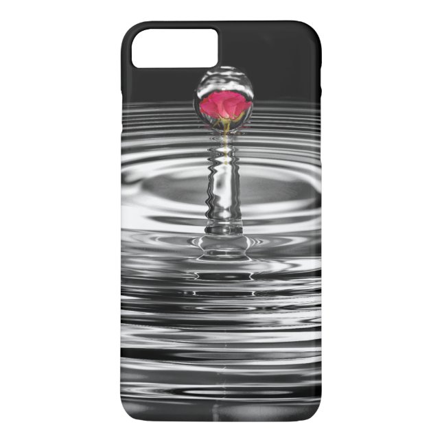 red rose in water droplet Case-Mate iPhone case (Back)