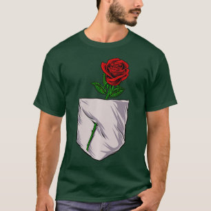Red Rose in Your Front Pocket Gifts Women Girl T-Shirt