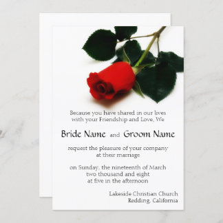 Red Rose Invitation