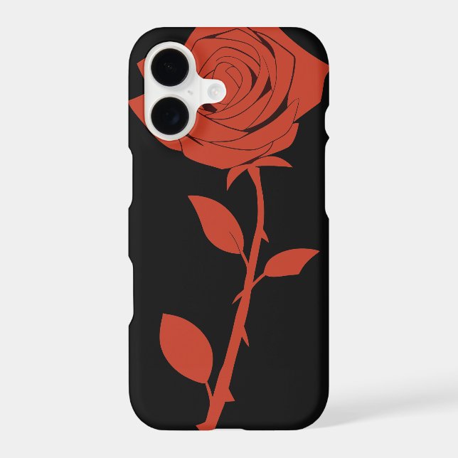 Red rose iPhone case (Back)