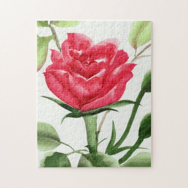 Red Rose Jigsaw Puzzle (Vertical)