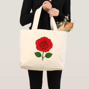 Red Rose Jumbo Tote Bag