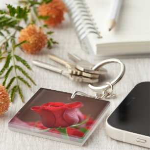 Red Rose Keychain