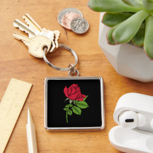 Red rose keychain
