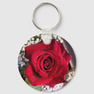 red rose keychain
