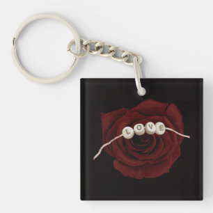 Red Rose Keychain
